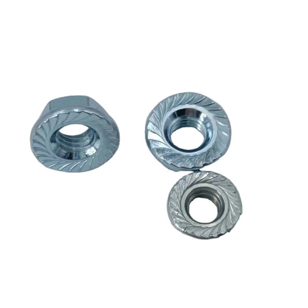 Flange nut Hexagonal anti-slip galvanized nut with gasket nut M3-M20