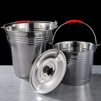 Multi Functional Metal Bucket Stainless Steel Water Pail Water Ice Beer ...