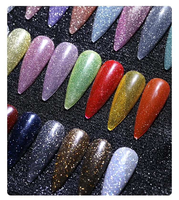 Reflective Glitter Gel 15 ml Gel nail polish glitter Organic UV Nail Polish Esmaltes vernis permanent en gros factory