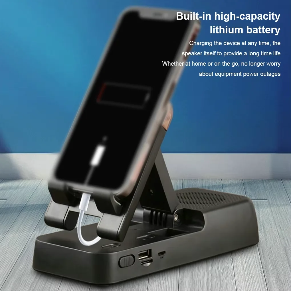 Foldable F18 2 in 1 Bluetooth Speaker and Phone Holder - Portable