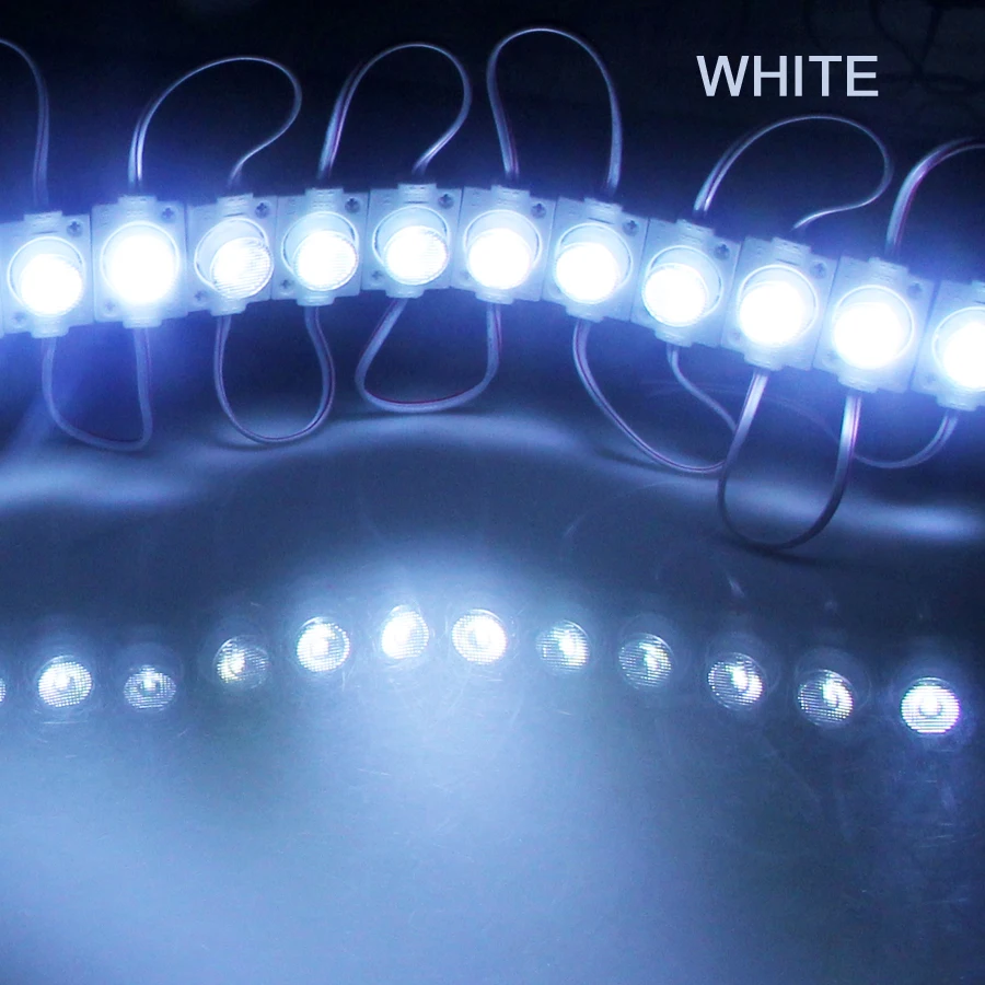 LED Module 3030 SMD LED Cool White 6500K 1.5W LED Modules with Lens for Light Box DC12V Waterproof IP65 Tape Adhesive Back