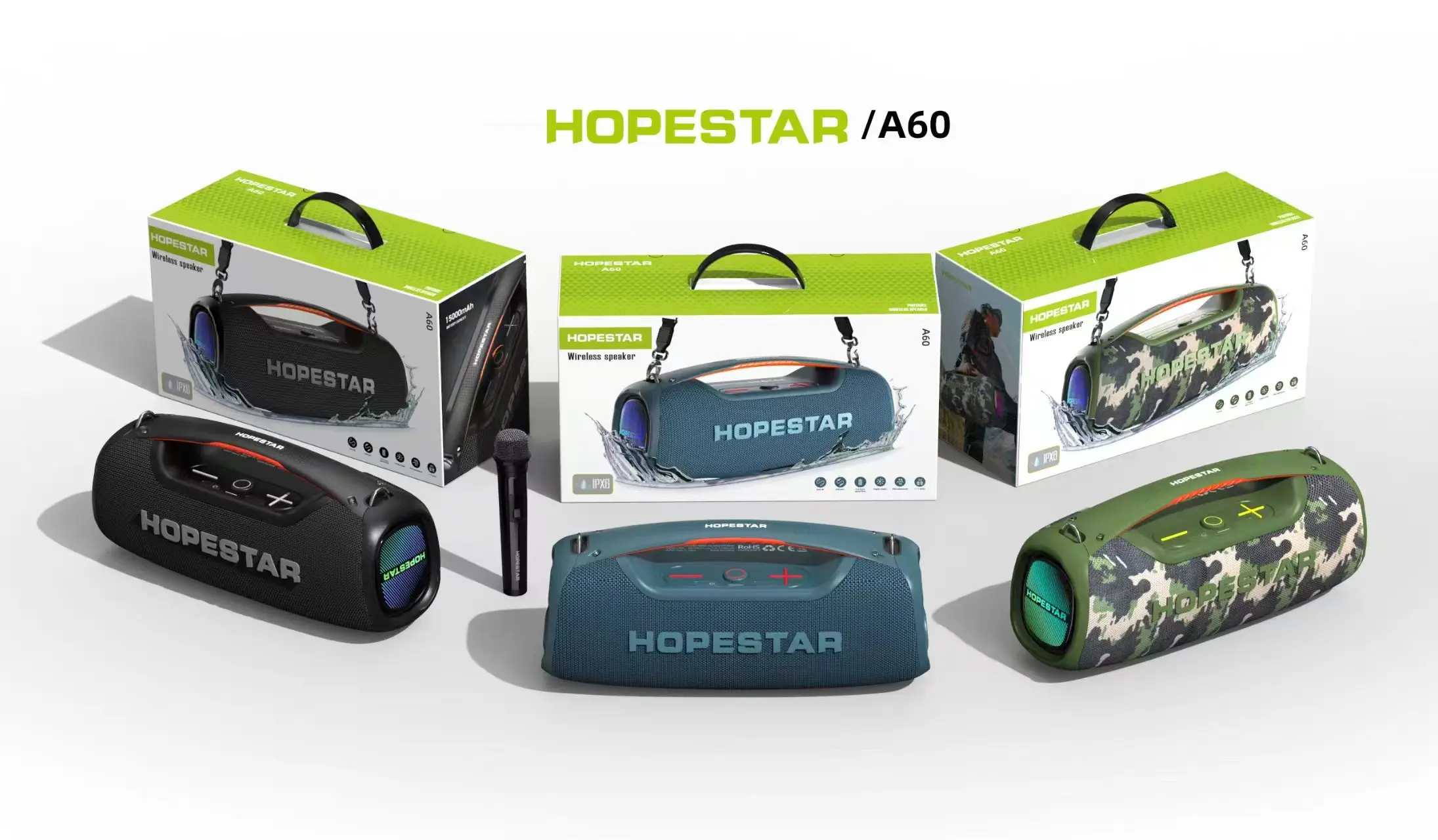 Hopestar A60 Big Wireless Speaker Portable Outdoor Boombox 3d Stereo ...
