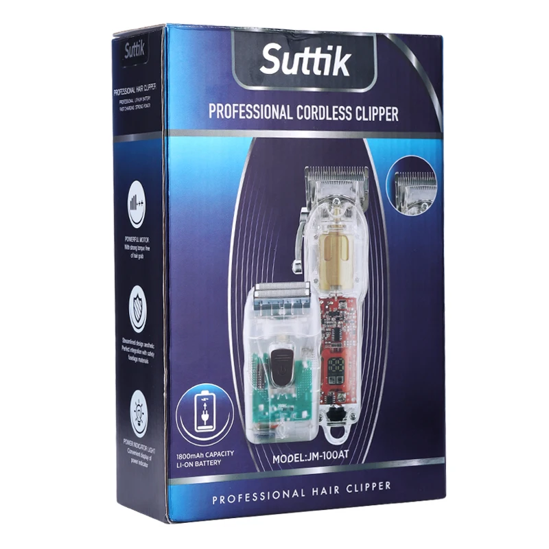 Лидер продаж на Amazon, Мужская Полностью прозрачная машинка для стрижки бороды со светодиодным дисплеем, электрическая бритва, Беспроводная Машинка для стрижки волос с Usb-зарядкой JM100AT