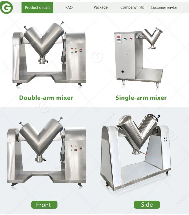 Machine/Flour Vacuum 100l Shape Lab Blender Machine V Cone Equipment Industrial Chemical Mixer