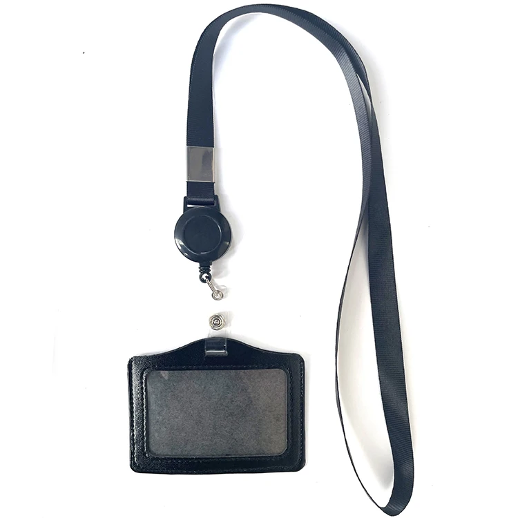 Source OEM Customized Printed lanyard badge black lanyard with id card  holder on m.