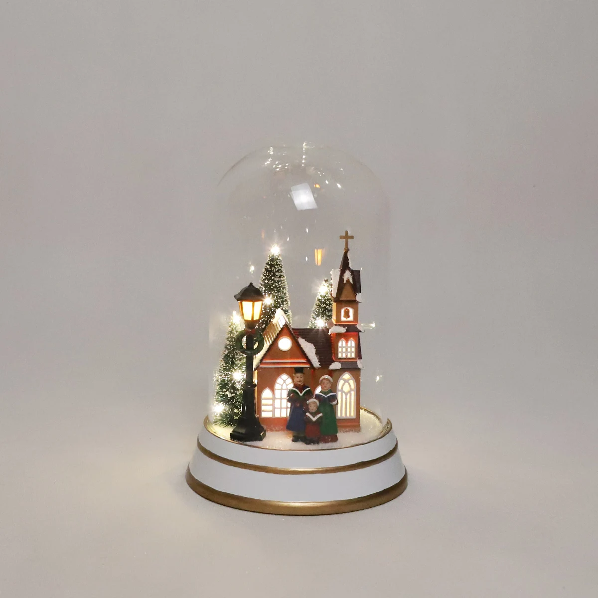 commercial christmas decorations wholesale glass dome cloche with led light glass dome cloche with led light