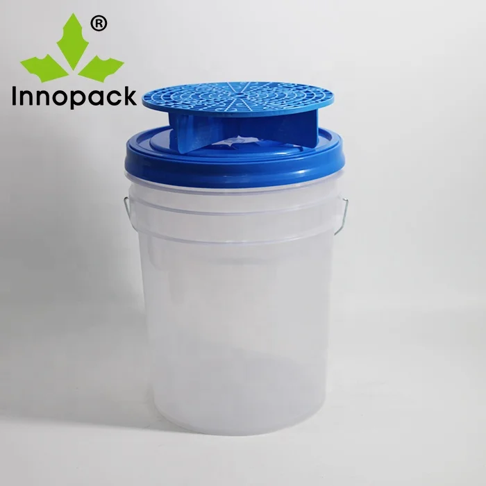 5 Gallon Plastic Pails 20L Clear Plastic Buckets with Lids - China