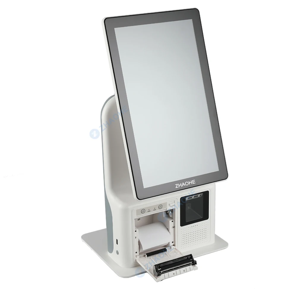 Latest Design Small Payment Kiosk Tablet 16inch Cashless Countertop Kiosk Pos Pc Self Kiosk for Restaurant Ticket