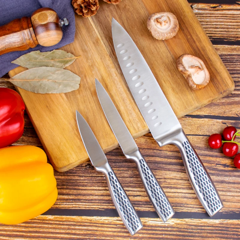 Wholesale 5 PCS Japanese Sharp Chef Knife S/S 410 Handle Stainless Steel Kitchen Knife Set