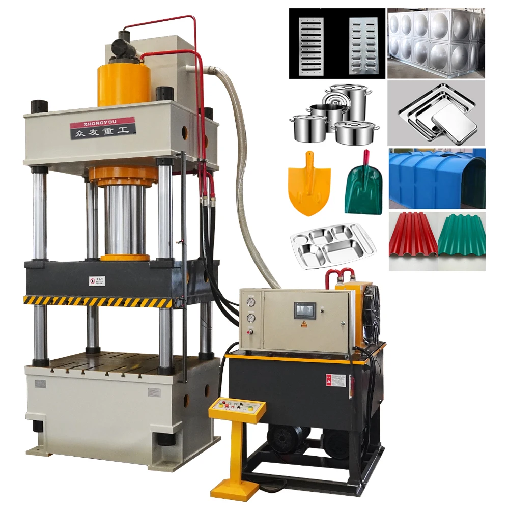 Factory Direct Sale 4 Column 500 Ton Multifunctional Can Be Customised Four Column Hydraulic Press Machine With PLC Price