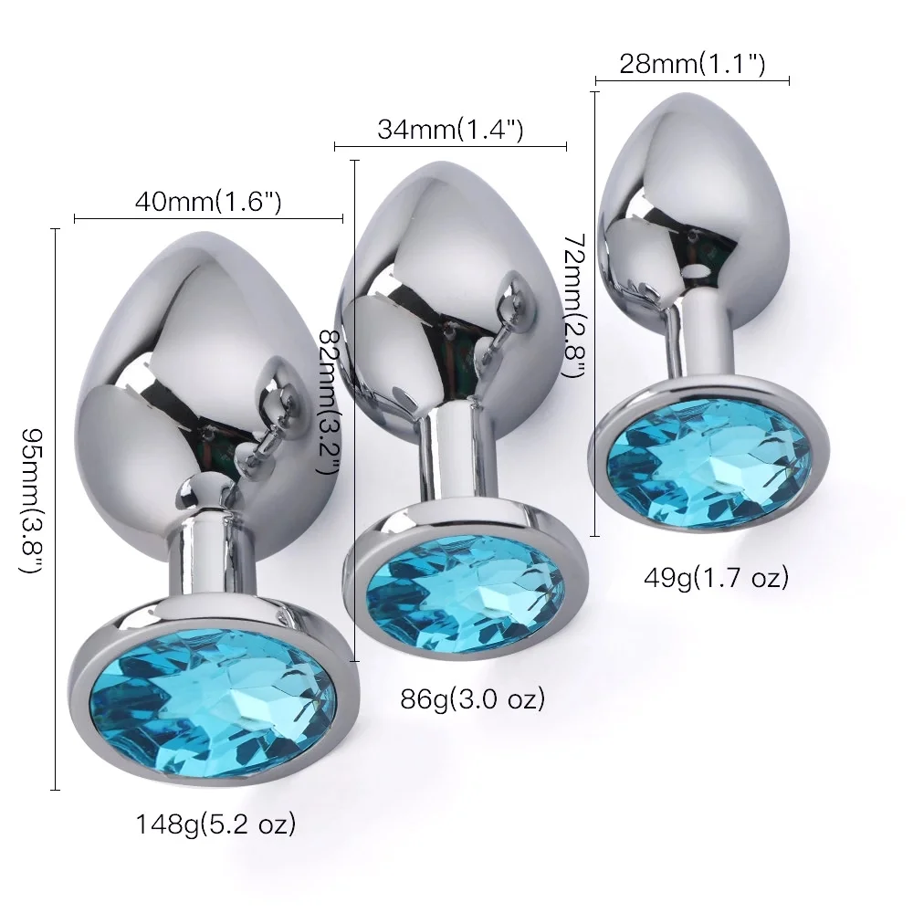 gf anal plug GF S10 Multi Colors Jewelry Anal Butt Plug Toys Expand Metal Anal Plug Ass  Toy for Couples