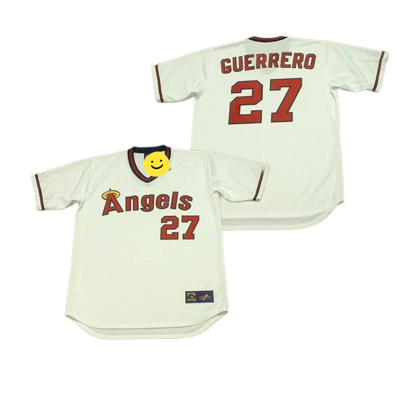 11111 Mens California Angels JIM EDMONDS Vintage Baseball Jersey