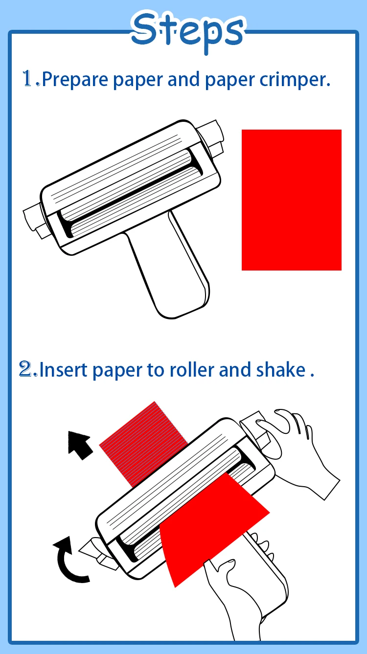 Hot Sale Straight Line Star Heart Craft Paper Crimper For Easy Diy