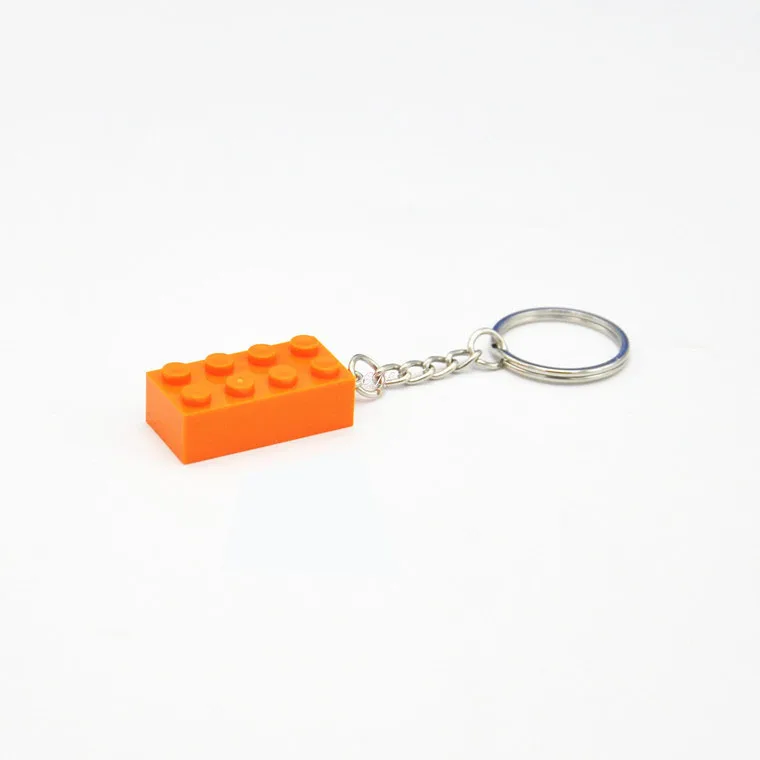 Wholesale Custom Creative Promo Building Block Keychain Toy Bricks Rectangular Acrylic Key Chain