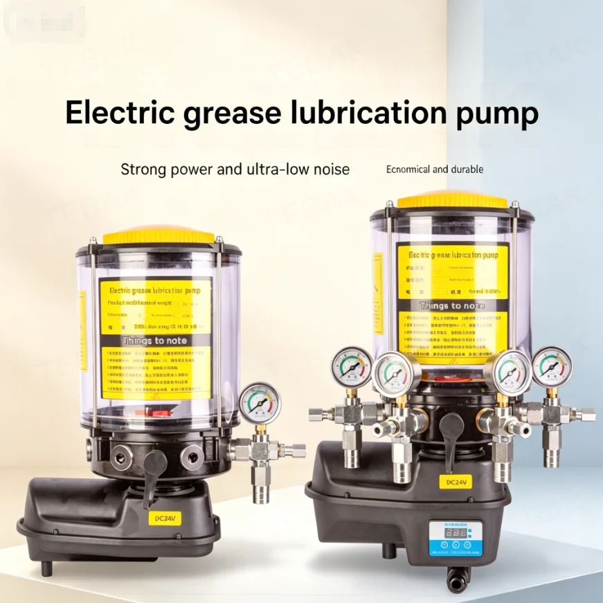 TEBAK Fully Automatic Electric Grease Pump 24V 220V 380V Auto Refueling Butter Lubrication Pump for Engineering Machinery
