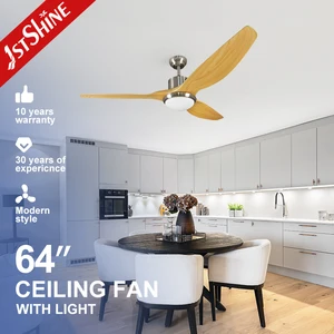 1stshine Ceiling Fan Indoor 3 ABS Water Transfer Printing Blades DC Motor Ceiling Fan With LED Light