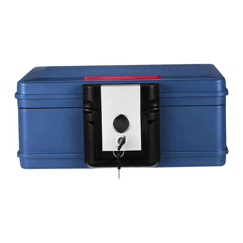 Blue Steel Fireproof Material Waterproof and High Temperature Safe   Security Secret Safe,  Electronic Safe Box