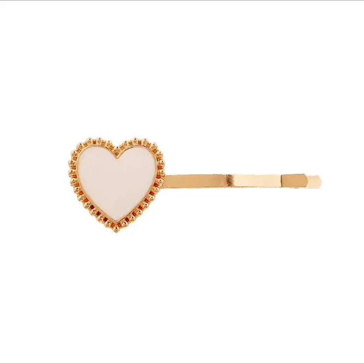 
Корейская мода для девочек; Красного, белого и черного цветов с бахромой и заколки для волос для женщин в винтажном стиле; Цвет золотистый, серебристый сердце зажим для волос, аксессуары для волос 