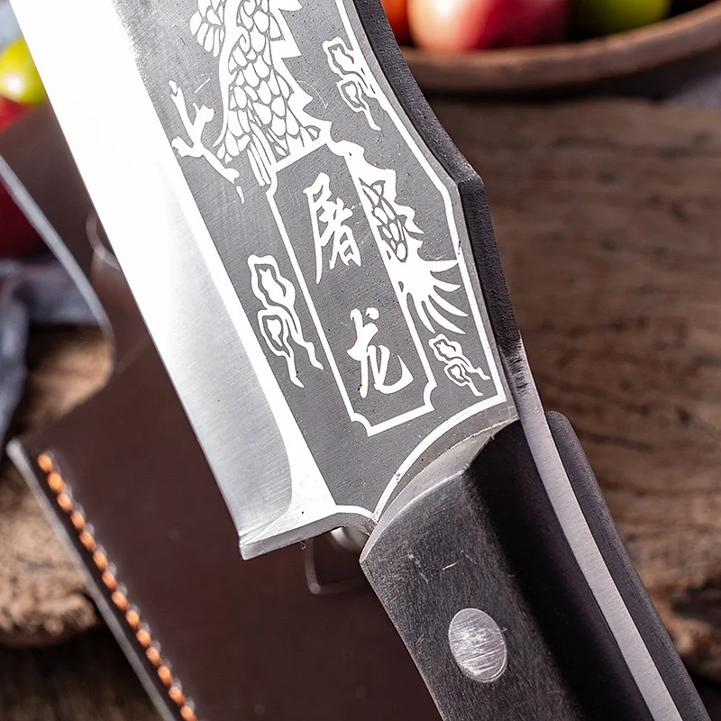 Dragon Butcher Knife Ultra Sharp Chef Knife Hand Forged Meat Cleaver