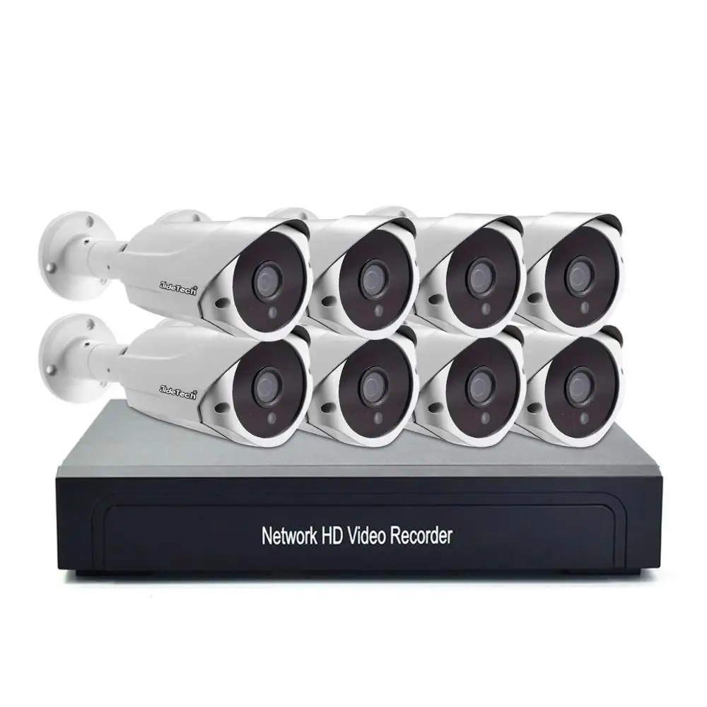Jidetech 8CH POE NVR CCTV IP Camera System with 5MP Night Vision