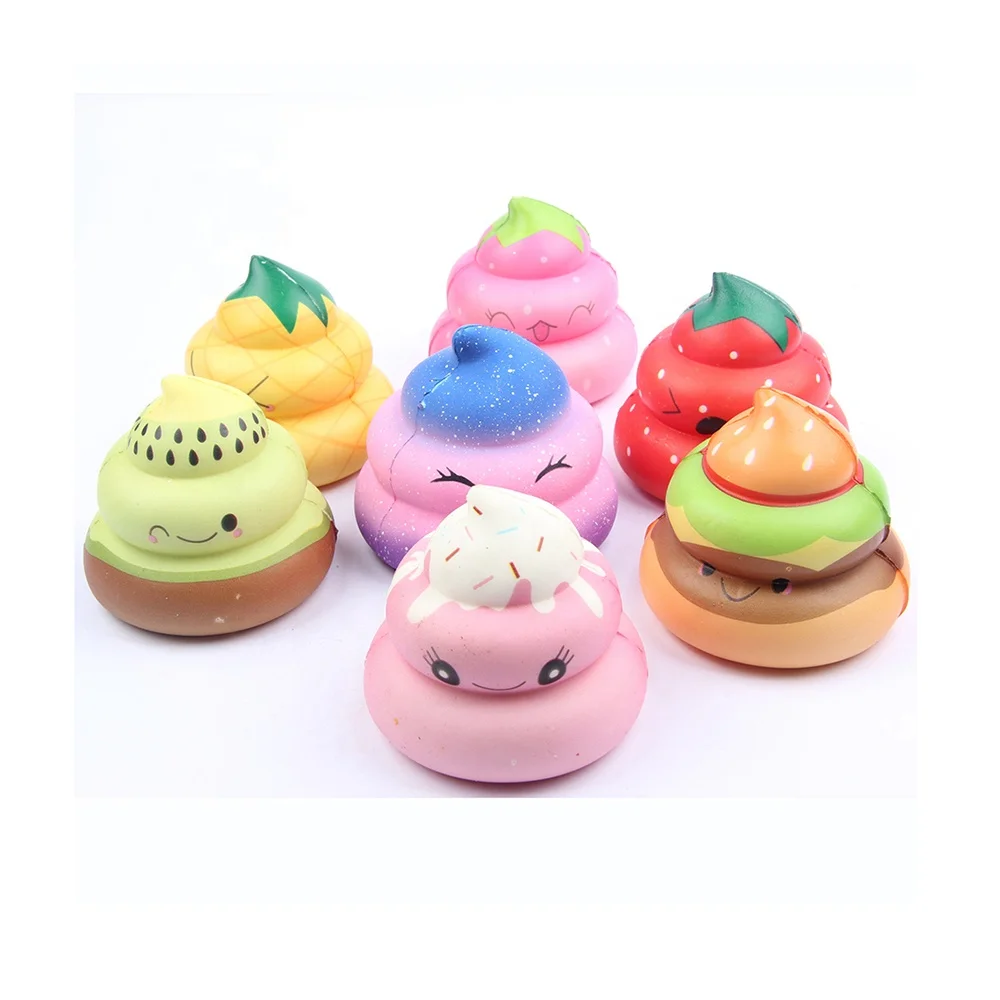 
 Детские Веселые коллекционные игрушки с индивидуальным дизайном, сжималки для снятия стресса различных цветов, медленно восстанавливающие форму, какашки  