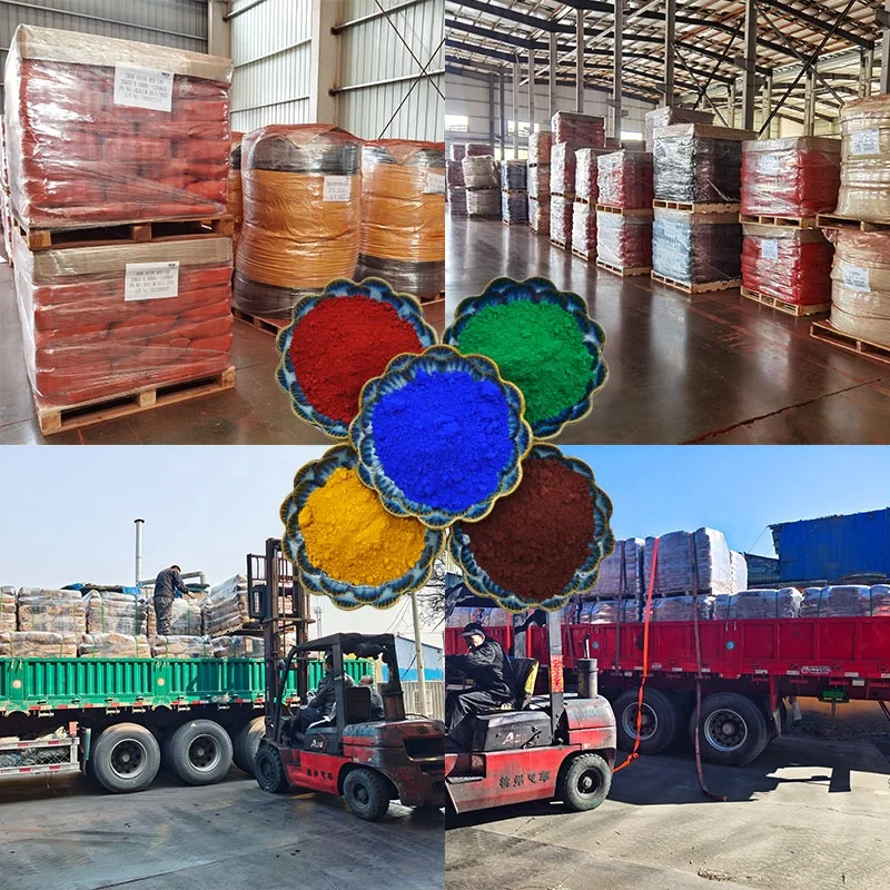 Manufacturer Price Multicolor Iron Oxide Pigment Red/Green/Yellow/Blue/Black For Cement/Bricks/Plastic