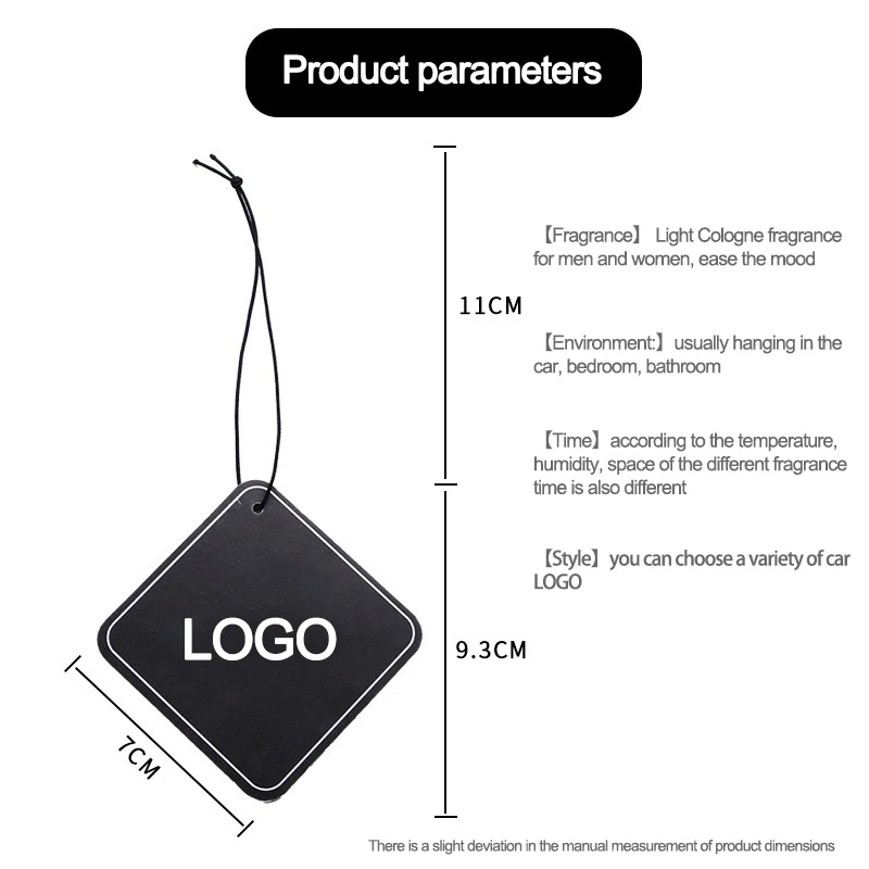Oem High Quality Customized Logos Colorful Scents Initial Bulk Car Air