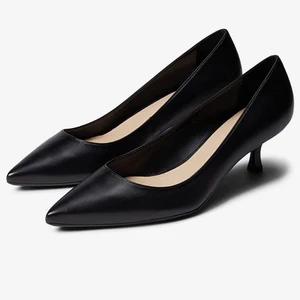 Wholesale Price Genuine Leather Heels Shoes for Women Fashion Trend with Hot Sale Slip-On Closure Type for Summer and Autumn