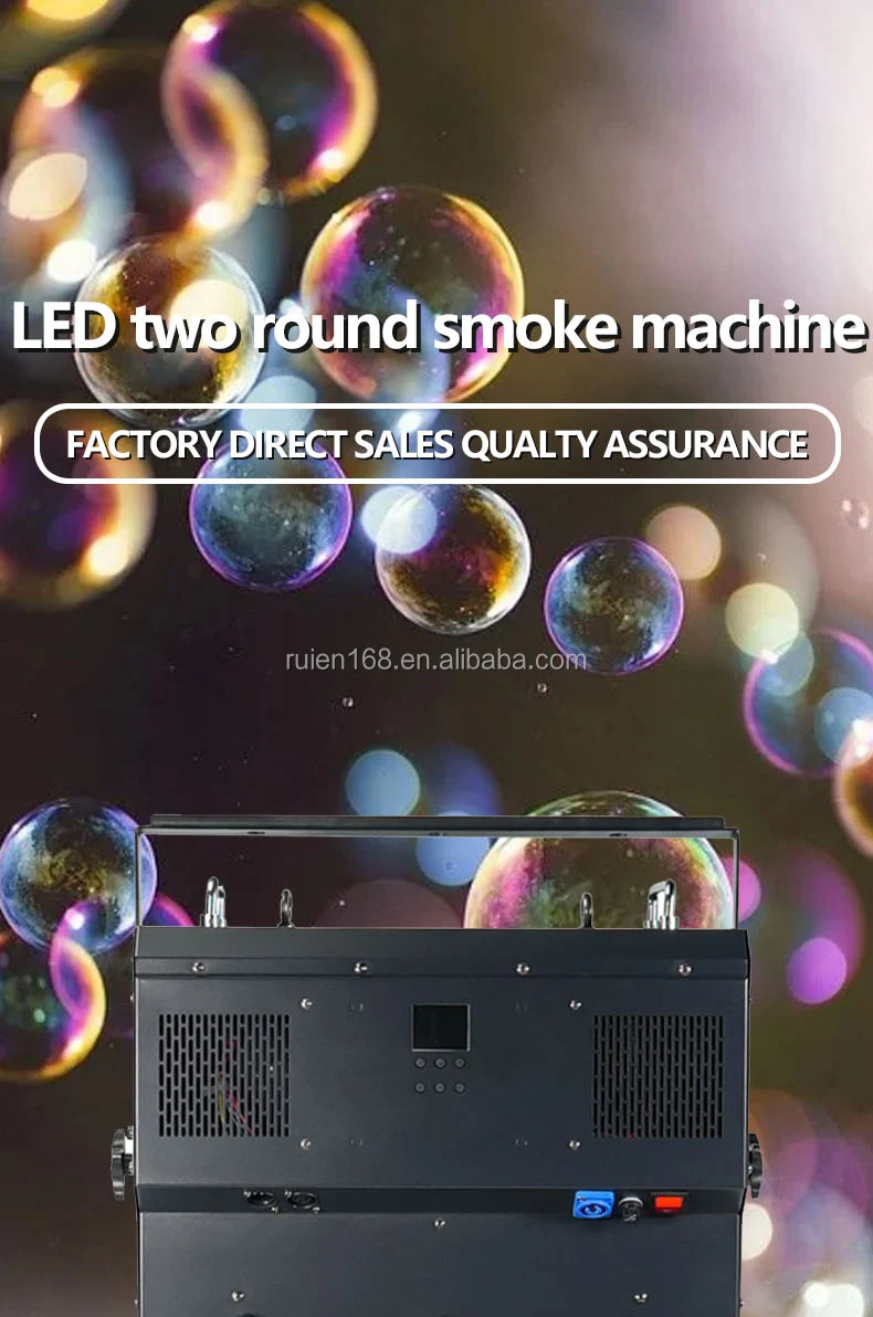 High Power Led Double Wheel Smoke Bubble Machine 18pcs 4in1 Fog Bubble ...
