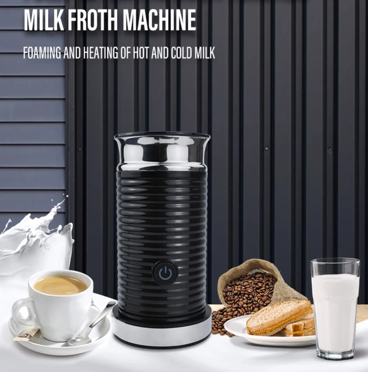 Black 500w 4 In 1 Multifunctional Milk Frother And Steamer For Hot
