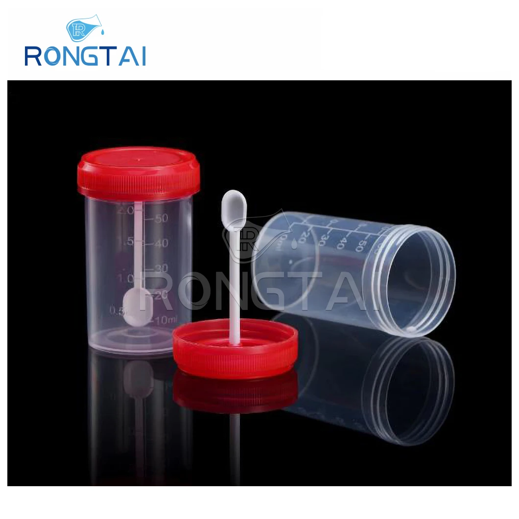 RONGTAI Plastic Specimen Container Distributors Urine and Stool Container China Urine Specimen Container White Lid