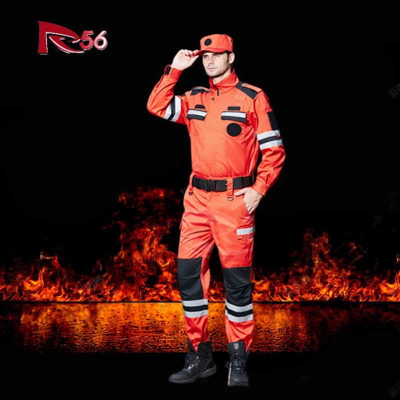 Factory Direct Sales Customizable High Vis Coverall Red Safety Dress Coverall Outdoors Rescue Coveralls