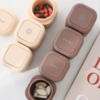 Magnetic Travel Skincare Refill Box, Cross-border New Product, Magnetic Travel Skincare Compartment Box Capsule Set 3-pack