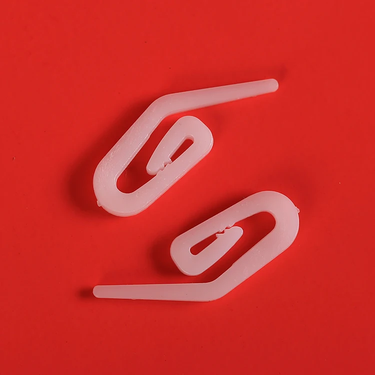 High Quality Customization White Hard 3 cm Window Plastic Curtain Hooks for Curtains