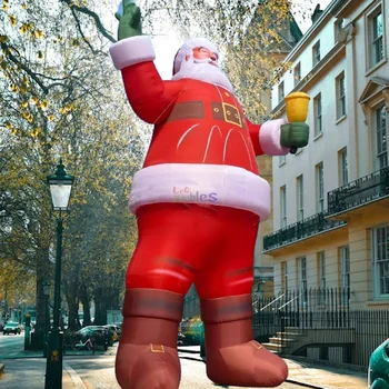 Giant Christmas Inflatable Santa Claus Character Festival Blow up Realistic Santa Claus Decoration for Outdoor Events