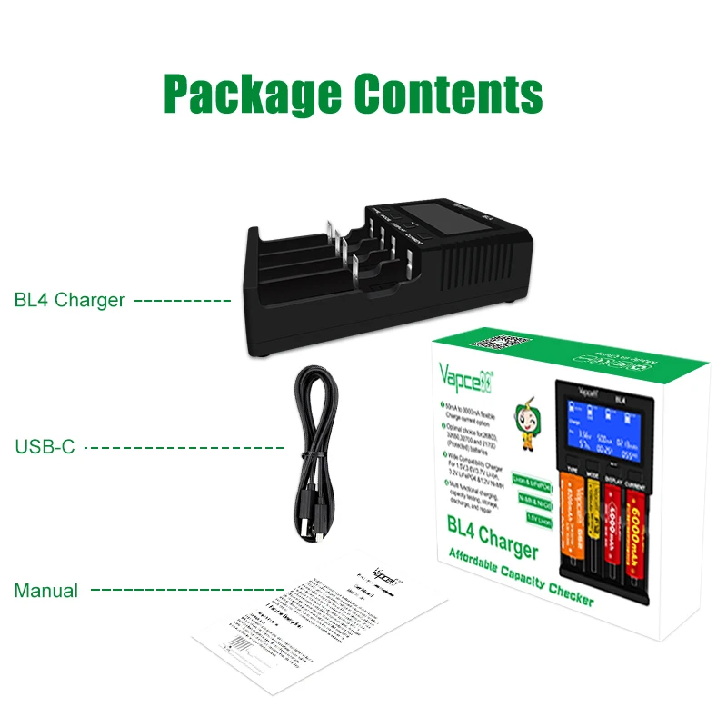 smart vape Buy 4 Way Li-ion Battery Charger 18650 MS-404A 1200mA Online in Egypt –  275.00 EGP main image 0