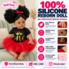 Black Tee Crown Red Tulle Skirt