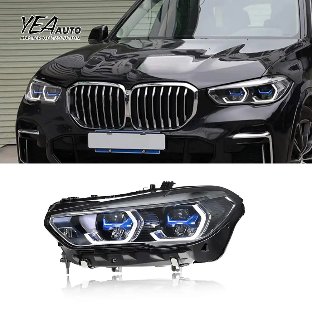 مصباح أمامي معدل، إضاءة أمامية LED لسيارة bmw X5 G05، مصباح أمامي من مستوى منخفض إلى مرتفع، إكسسوارات سيارة 2019-2022، مصابيح G05 بالليزر