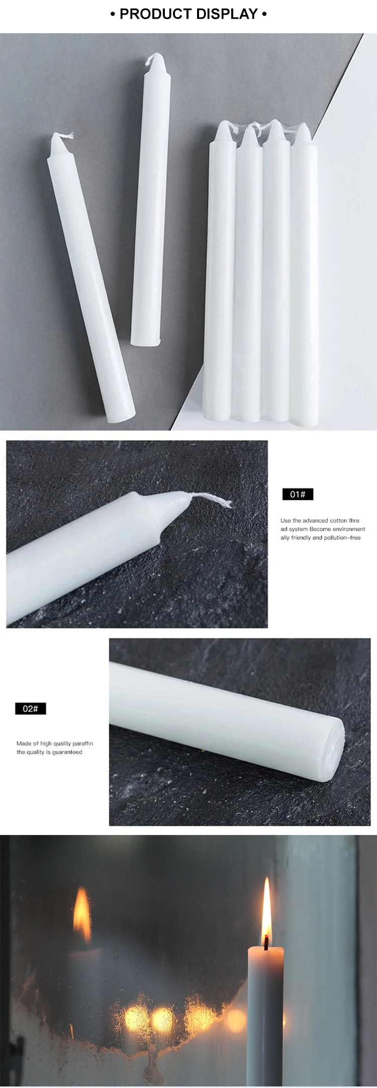 Professional Candle Factory Transparent White Candles Cheap Wax Africa Candle For Nigeria Market