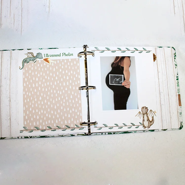 Custom Design Baby Memory Book Dragon Baby Book Cute Dragons Baby Milestone Book