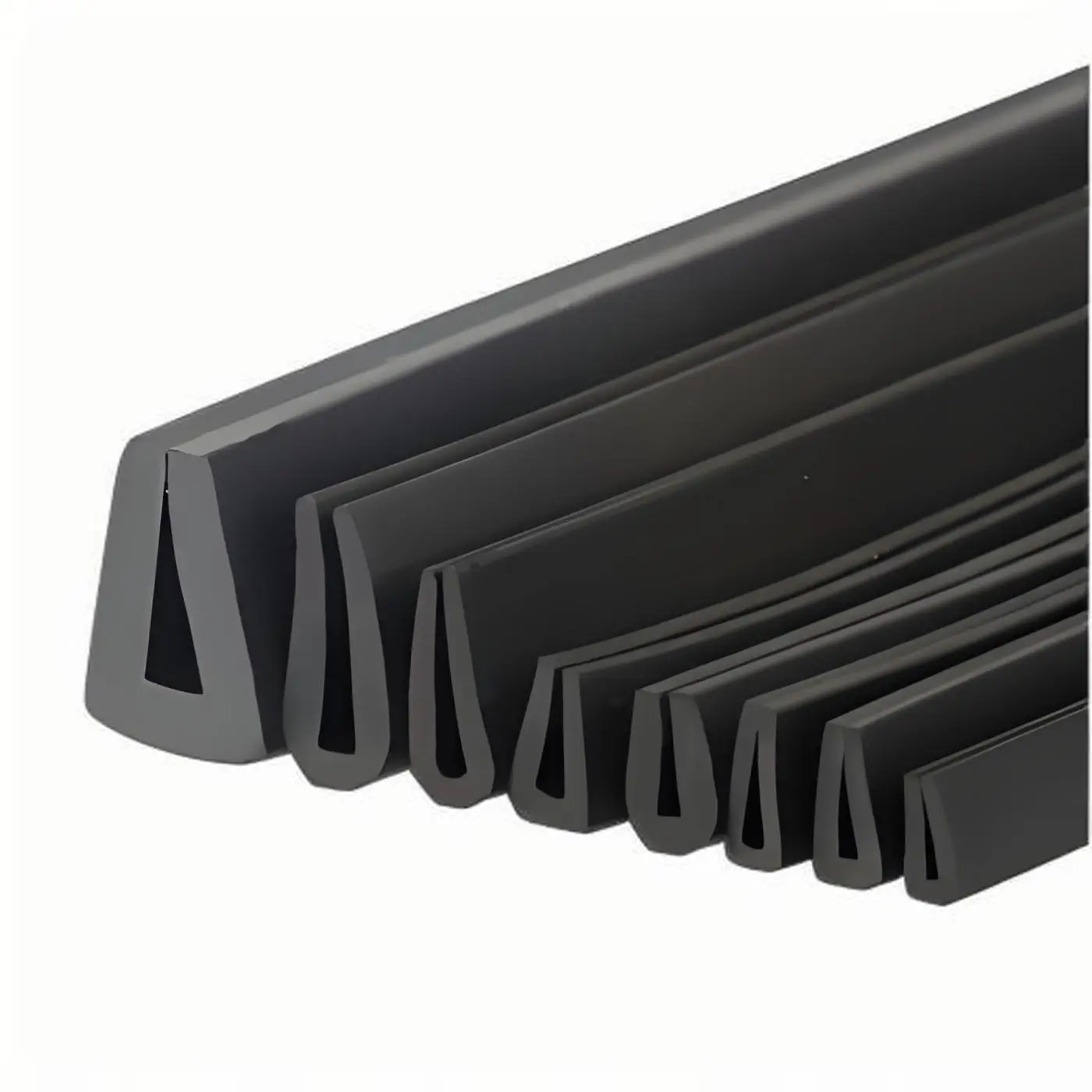 Professional PVC and EPDM Anti-Collision Strip Black Rubber U-Shaped Edge Seal for Protective Glass Steel Plate Clamp