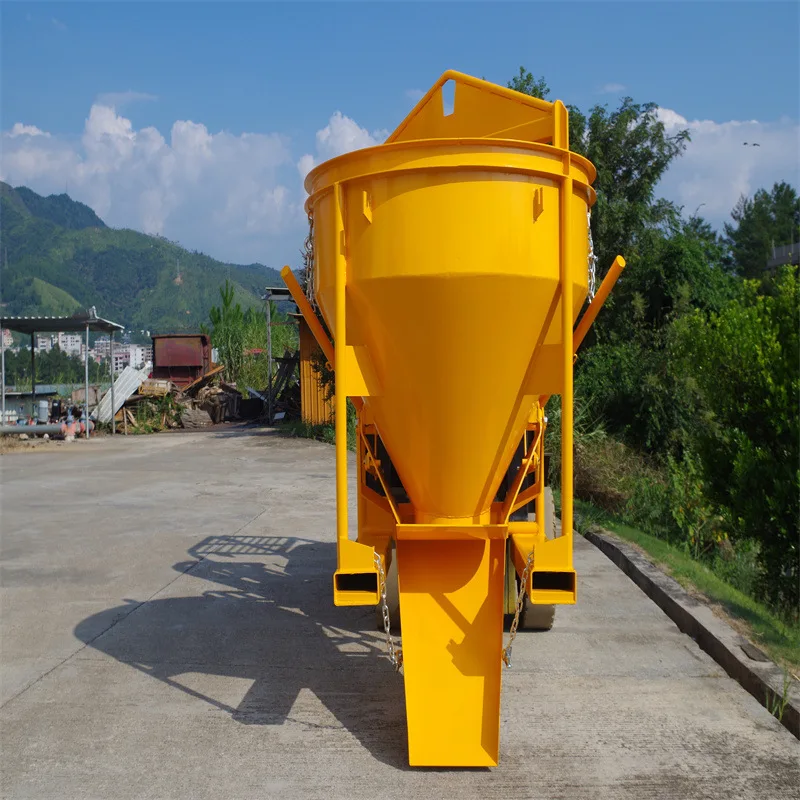 Customized Building Tower Crane Concrete Hopper 1.5t 3t Forklift Hopper