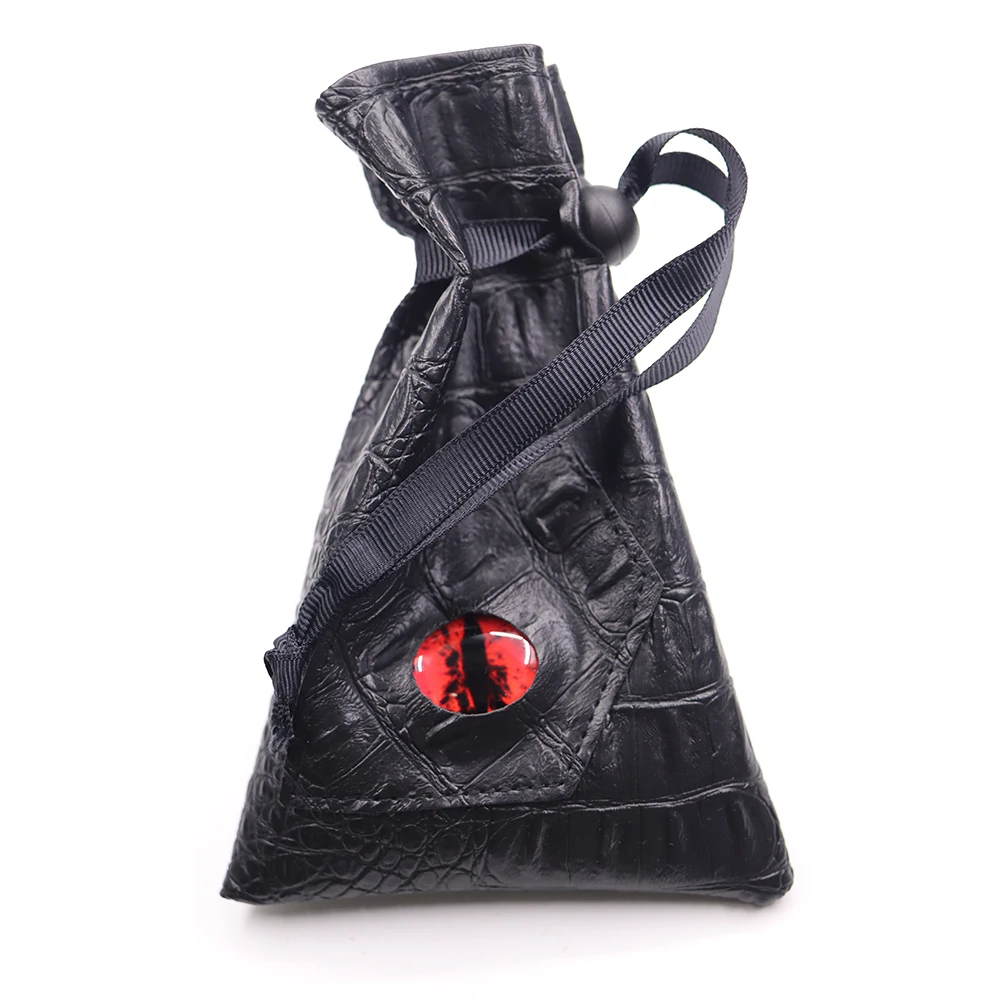 Bolsa De Dados De Cuero PU Con Cordón, Capacidad Para 140 Dados Pequeños O 80 Grandes, Estilo Vintage Para Juegos De Mesa Y DND