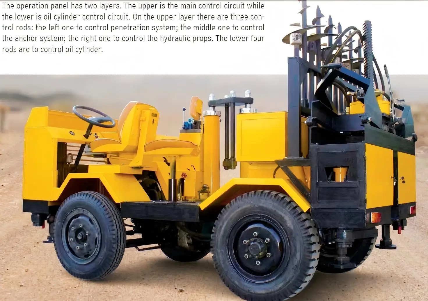 Soil Hydraulic Wheel Track Static Cone CPtu Penetrotaion Tester for Cone Tip Resistance and Side Wall Friction