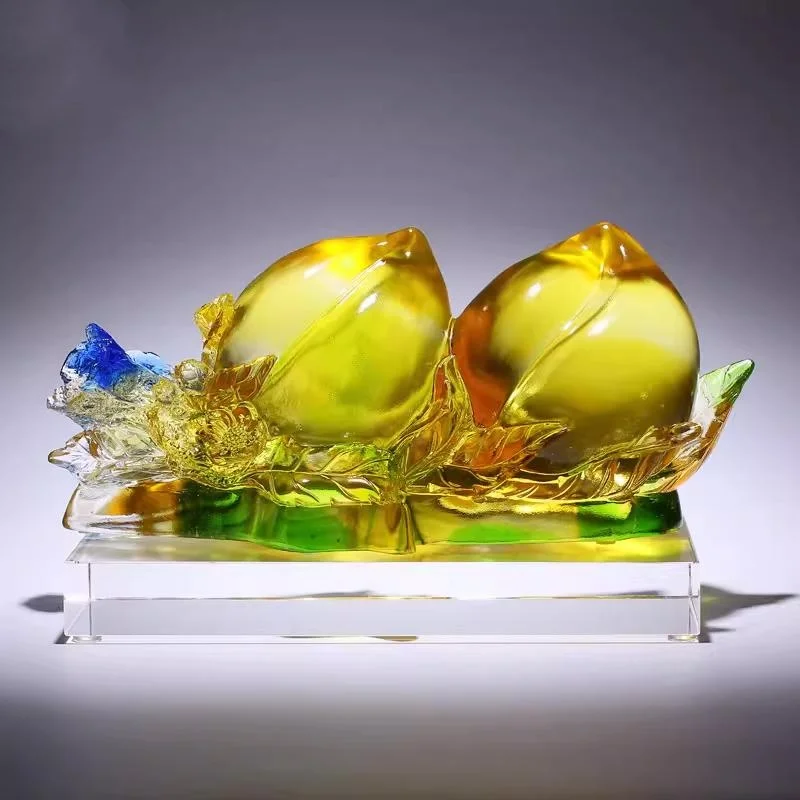 G302 стеклянное ремесло Персиковое украшение на день рождения для старейшин дедушки бабушки 60 70 80 подарок