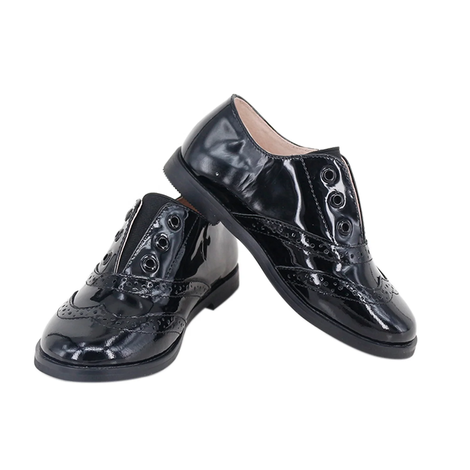 Индивидуальный Новый дизайн, Детские Высококачественные эластичные Лоферы Choozii из лакированной кожи, Повседневные слипоны для мальчиков