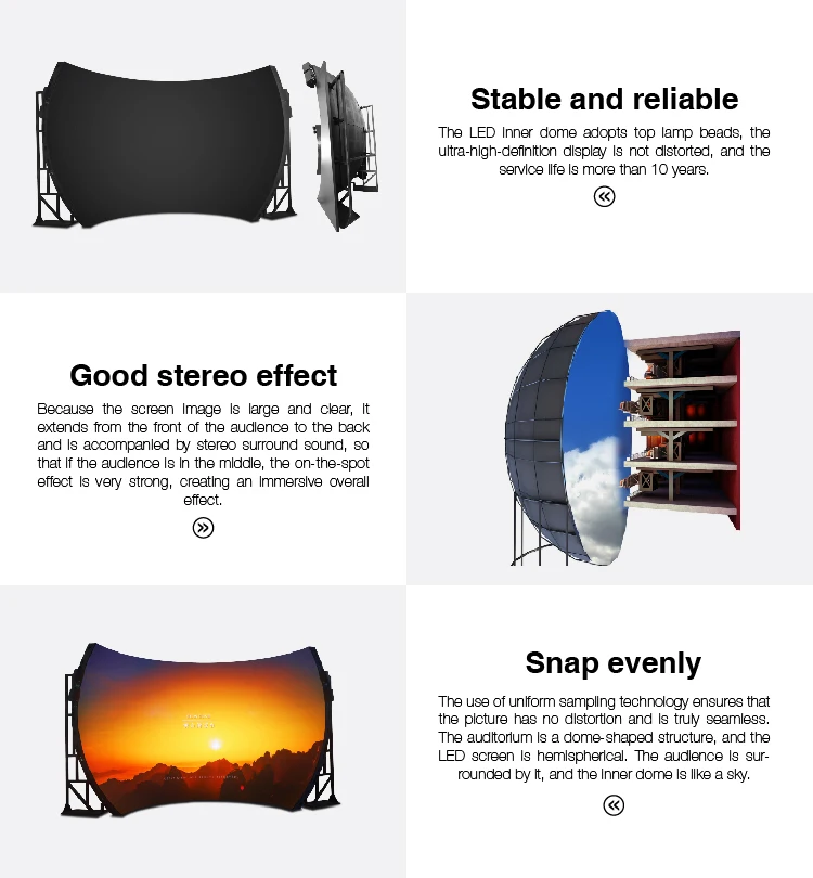 4d Experience Dome Led Screen P2 Dome Led Display Creative Screen