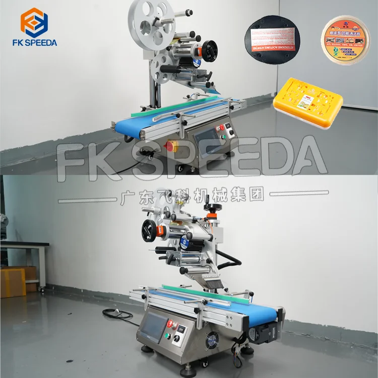 Flat Surface Sticker Labeler Machine Shipping Carton Box Labeling Machine Upside Flat Label Printing Machine