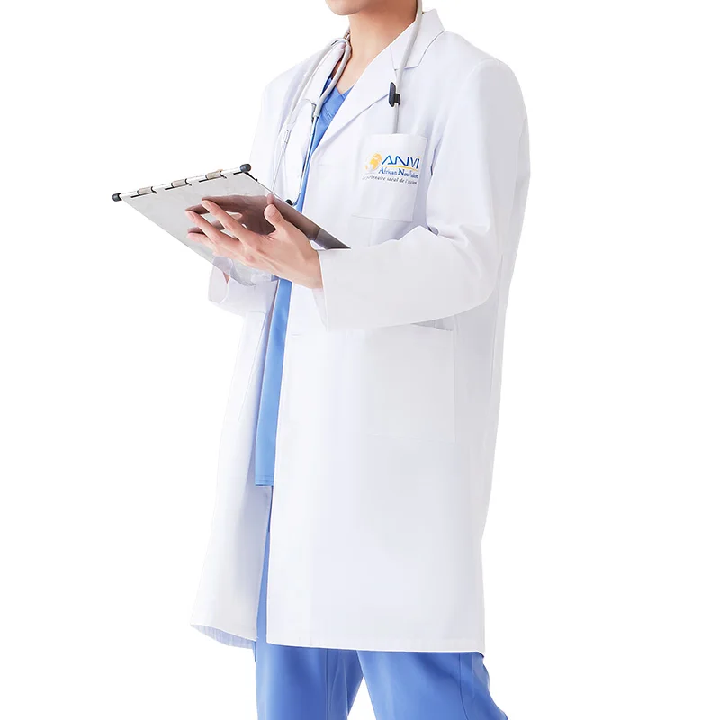 Factory Price Custom logo Lab Coat Uniforms Sets Long Sleeve Workwear Lab Coats Medical Laboratory Coats