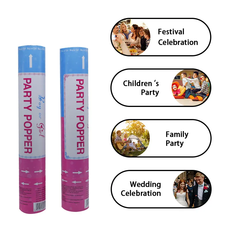 Confetti Cannon Party Popper Gender Reveal Showtime Celebrations